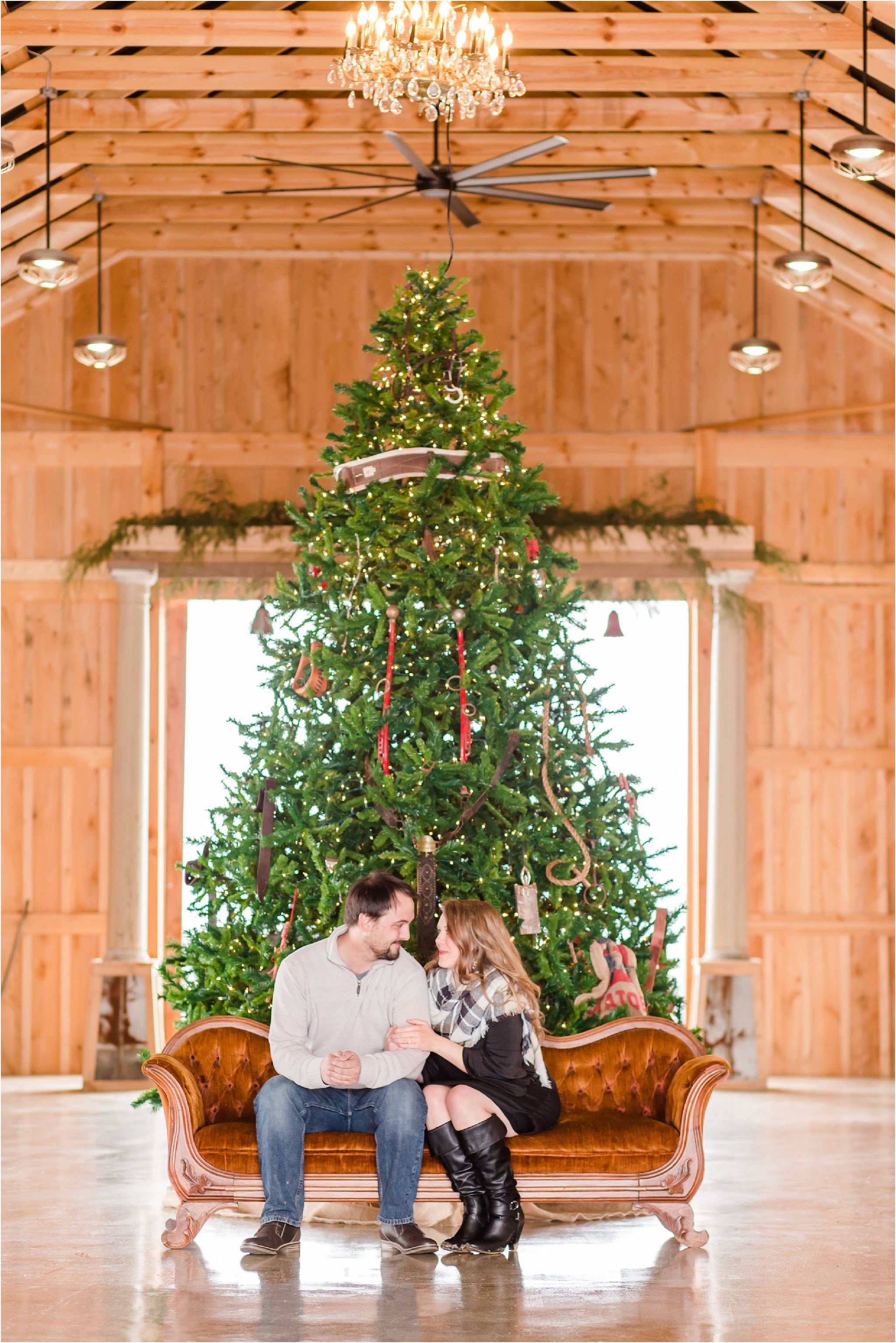 Winter The Barn at Madison Ridge Engagement Session Katie and Oliver