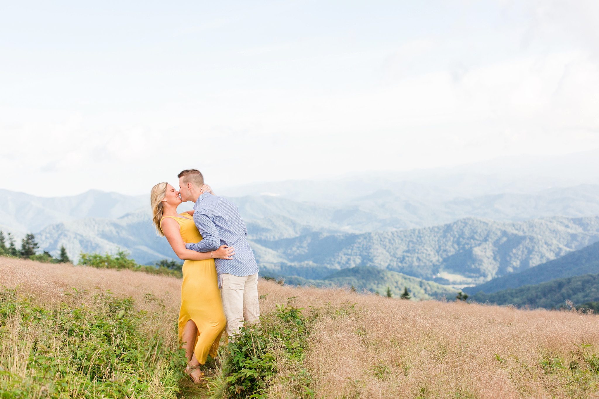 engagement session at Roan Mountain in Roan Mountain, TN