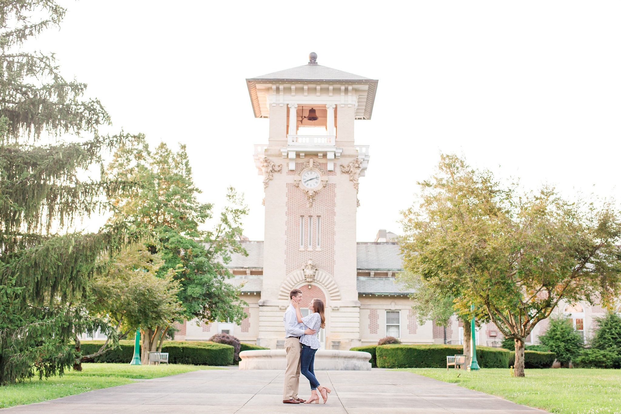 engagement session at ETSU Campus in Johnson City, TN